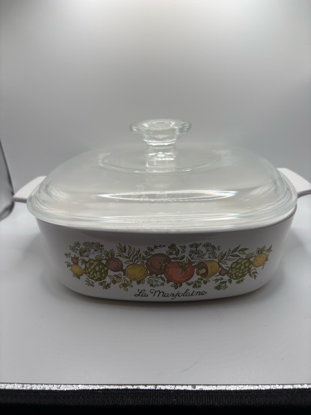 Vintage Corning Ware Spice of Life “La Marjolaine” 2-Quart Covered Casserole